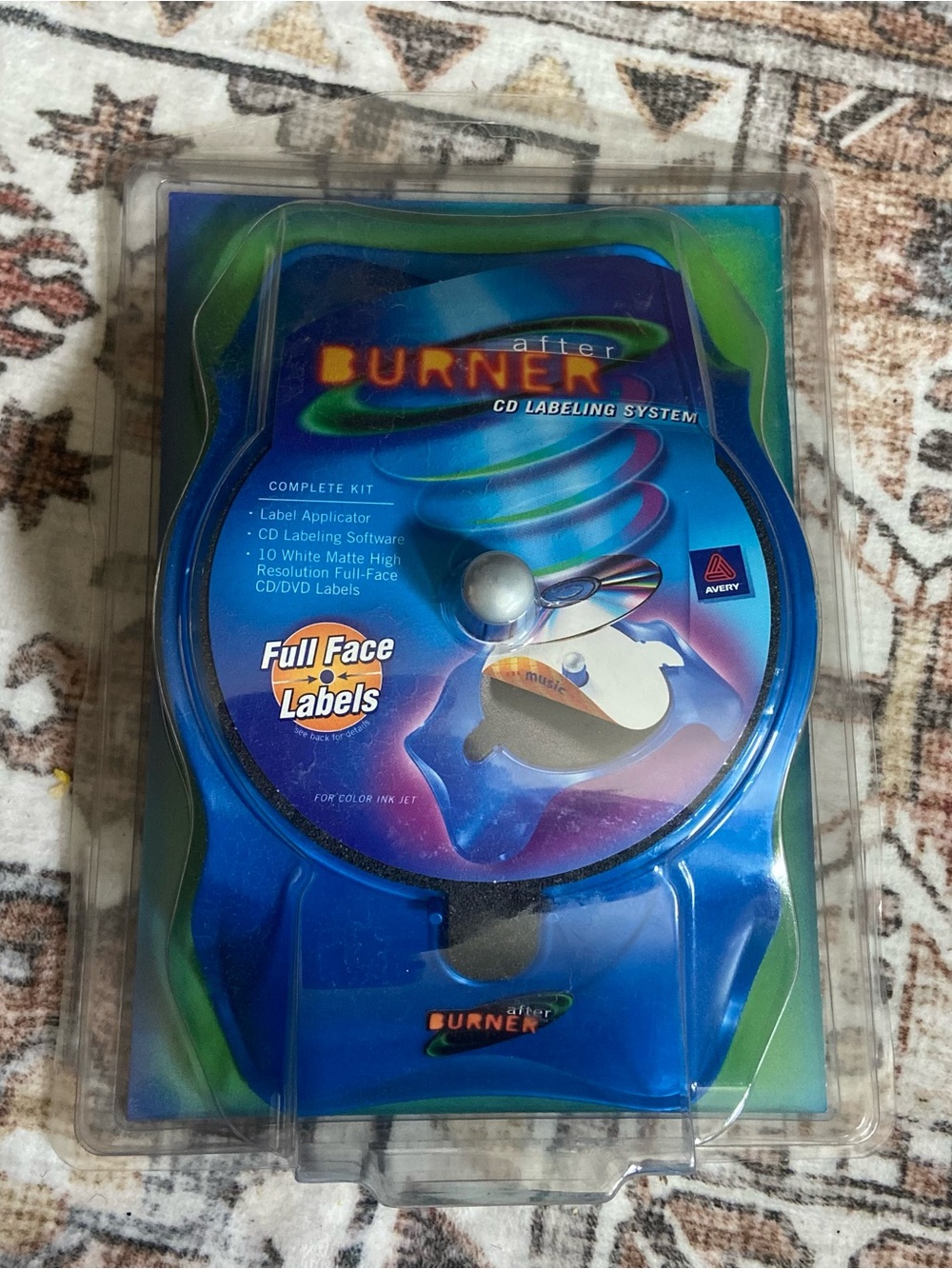 Avery After Burner CD Labeling System: Full Face Labels Complete Kit New Sealed